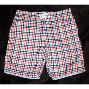 SOLD Johnnie-O Santa Monica Men's Casual Plaid Swim Trunks Size‎ Large